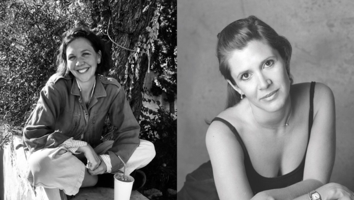 American Actress Maggie Gyllenhaal And Carrie Fisher American Actress Maggie Gyllenhaal And Carrie Fisher