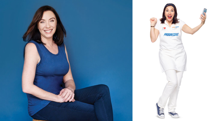 American Actress and Comedian Stephanie Courtney Who Potrayed A Character Flo, A fan favorite household name in the USA American Actress and Comedian Stephanie Courtney Who Potrayed A Character Flo, A fan favorite household name in the USA