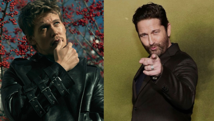 American Actor Austin Butler On Left And The Scottish Actor And Film Producer, Gerard Butler On Right Side American Actor Austin Butler On Left And The Scottish Actor And Film Producer, Gerard Butler On Right Side