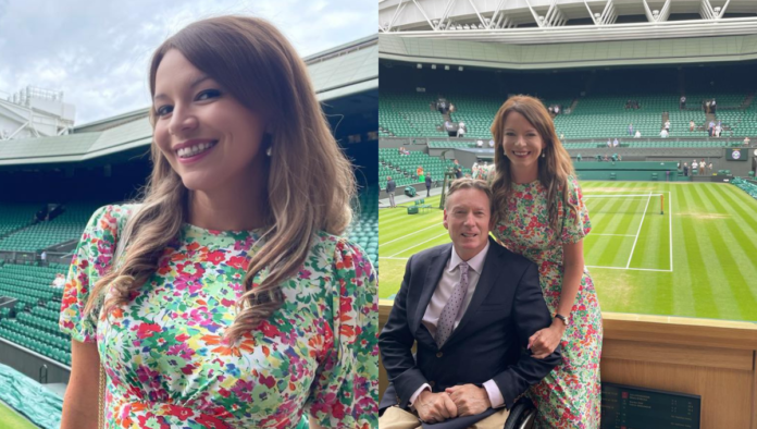 Elizabeth Rizzini Along With Her Partner Frank Gardner At All England Lawn Tennis And Croquet Club Elizabeth Rizzini Along With Her Partner Frank Gardner At All England Lawn Tennis And Croquet Club
