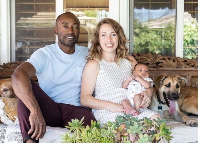 Siaka and Charlotte Massoquoi with their son Xavier Siaka and Charlotte Massaquoi with their son Xavier