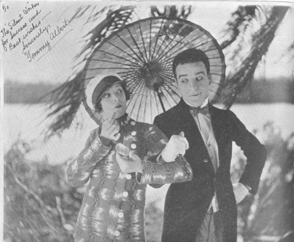 Emerson Romero with Cuban deaf-mute actress Carmen de Arcos in Greay Guns, 1926