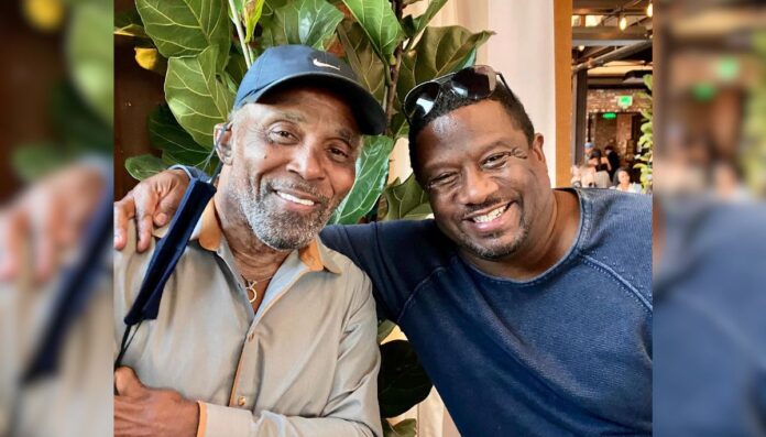 Frankie Beverly with his son, Anthony Beverly Frankie Beverly with his son, Anthony Beverly