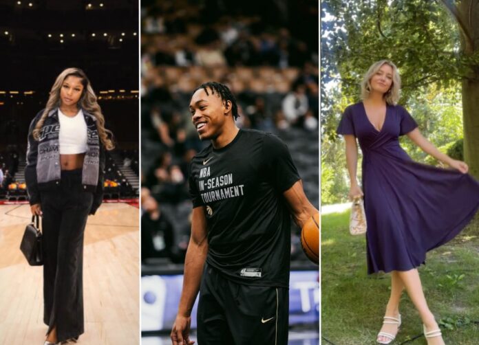 Scottie Barnes and his ex girlfriend, Nari and his noe rumored pregnant girlfriend Alyssa (Source TikTok and Instagram) Scottie Barnes and his ex girlfriend, Nari and his noe rumored pregnant girlfriend Alyssa (Source TikTok and Instagram)