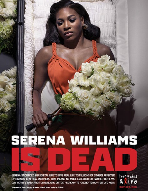 "Serena Williams is d*ad" - but on digital platform 