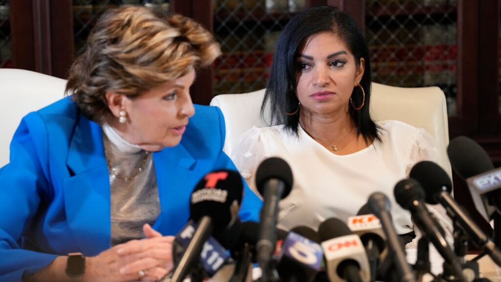 Thalia Graves With Her Lawyer Gloria Allred At The Press Conference In LA.